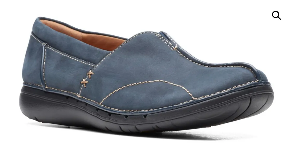CLARKS UNLOOP STRIDE NAVY NUBUCK