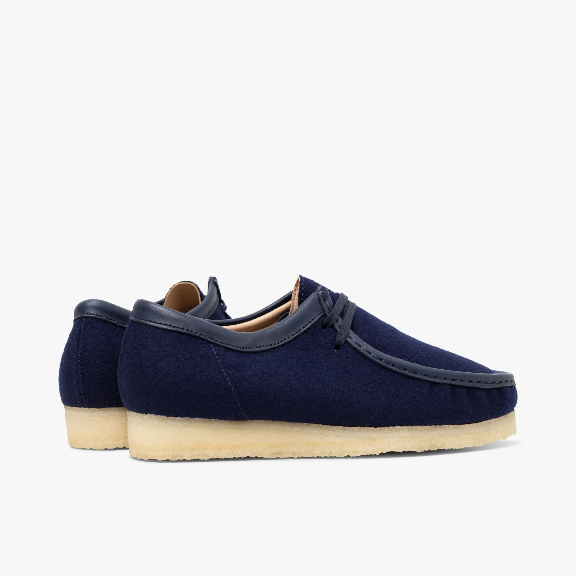 Clarks Wallabee Wool Navy Wool