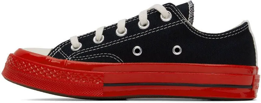 Comme des Garçons Play Off-White & Red Converse Edition Chuck 70 Low-Top Sneakers