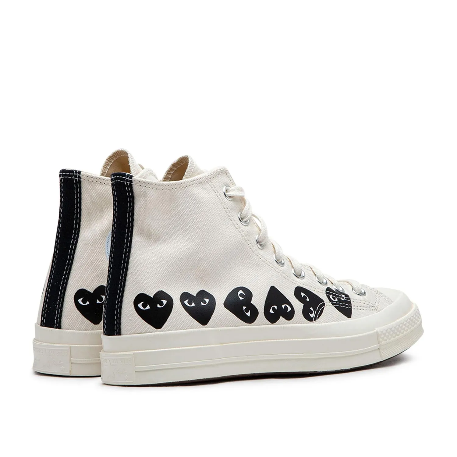 comme des garçons play x converse multi heart chuck taylor all star 70 high (white)