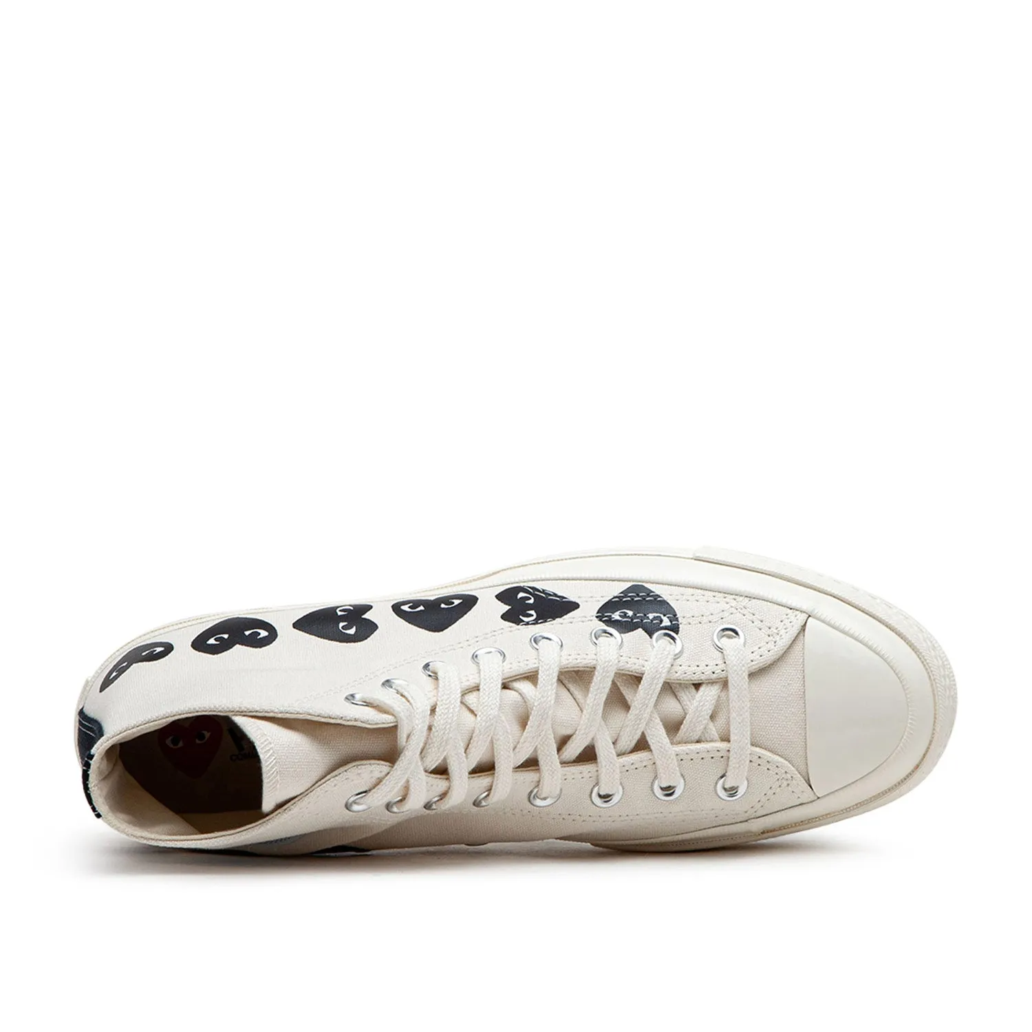 comme des garçons play x converse multi heart chuck taylor all star 70 high (white)