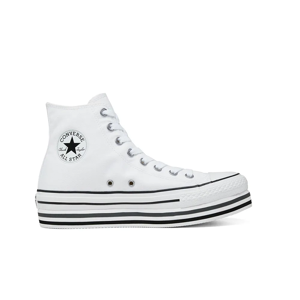 Converse Chuck Taylor All Star Platform Layer Hi 564485C White Black Thunder