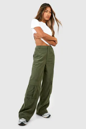 Cord High Waisted Cargo Pants