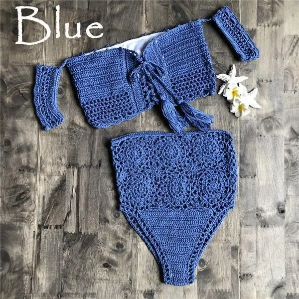 Crochet Bandeau Bikini Set