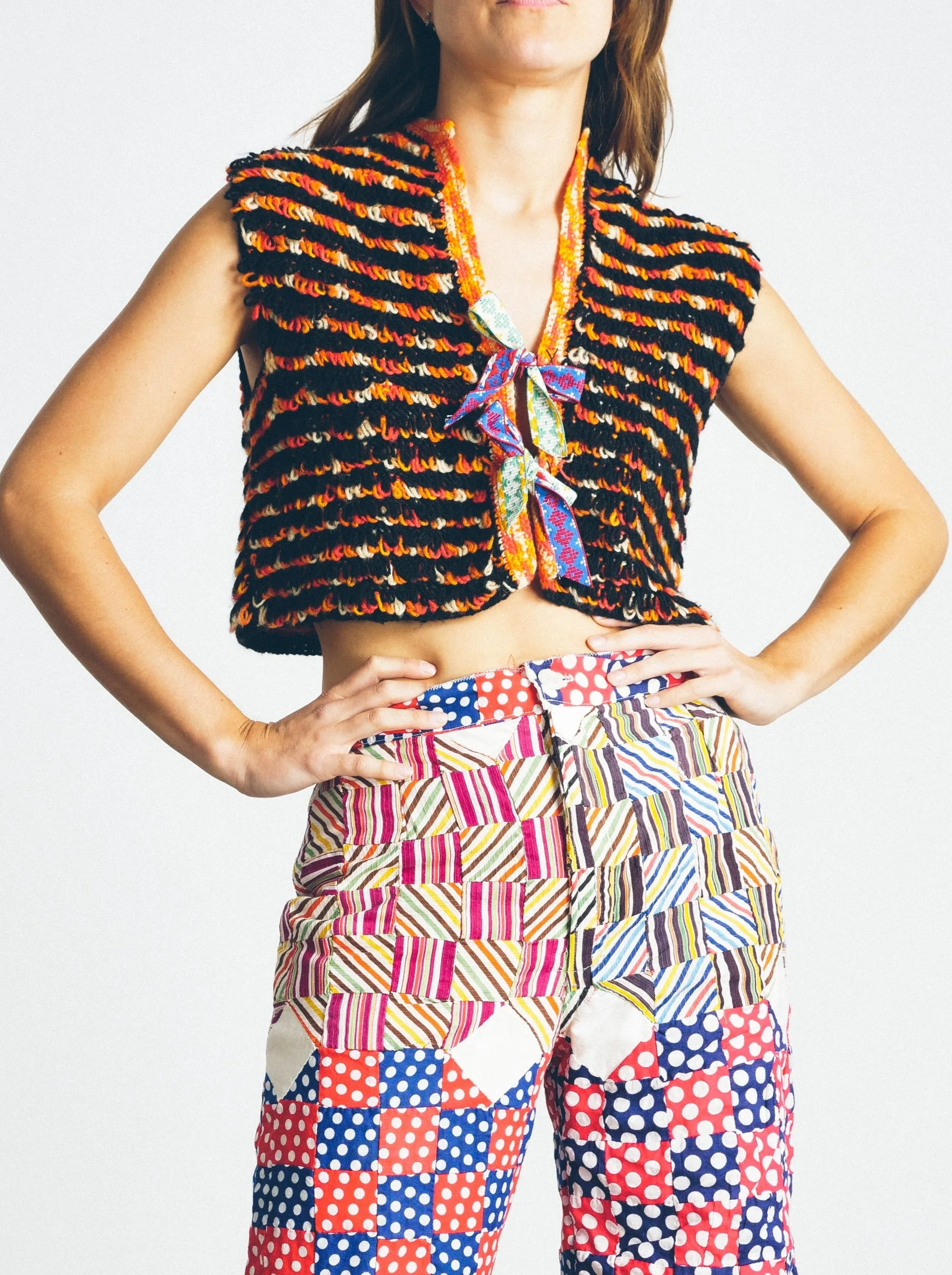 Cropped Loop Knit Vest