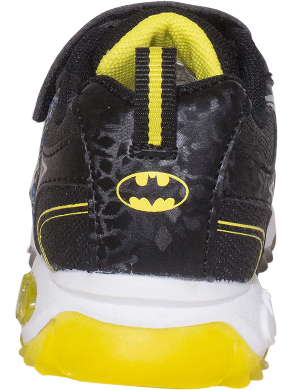 DC Comics Batman Little Boy's Sneakers Light Up Black/Yellow Sz: 11