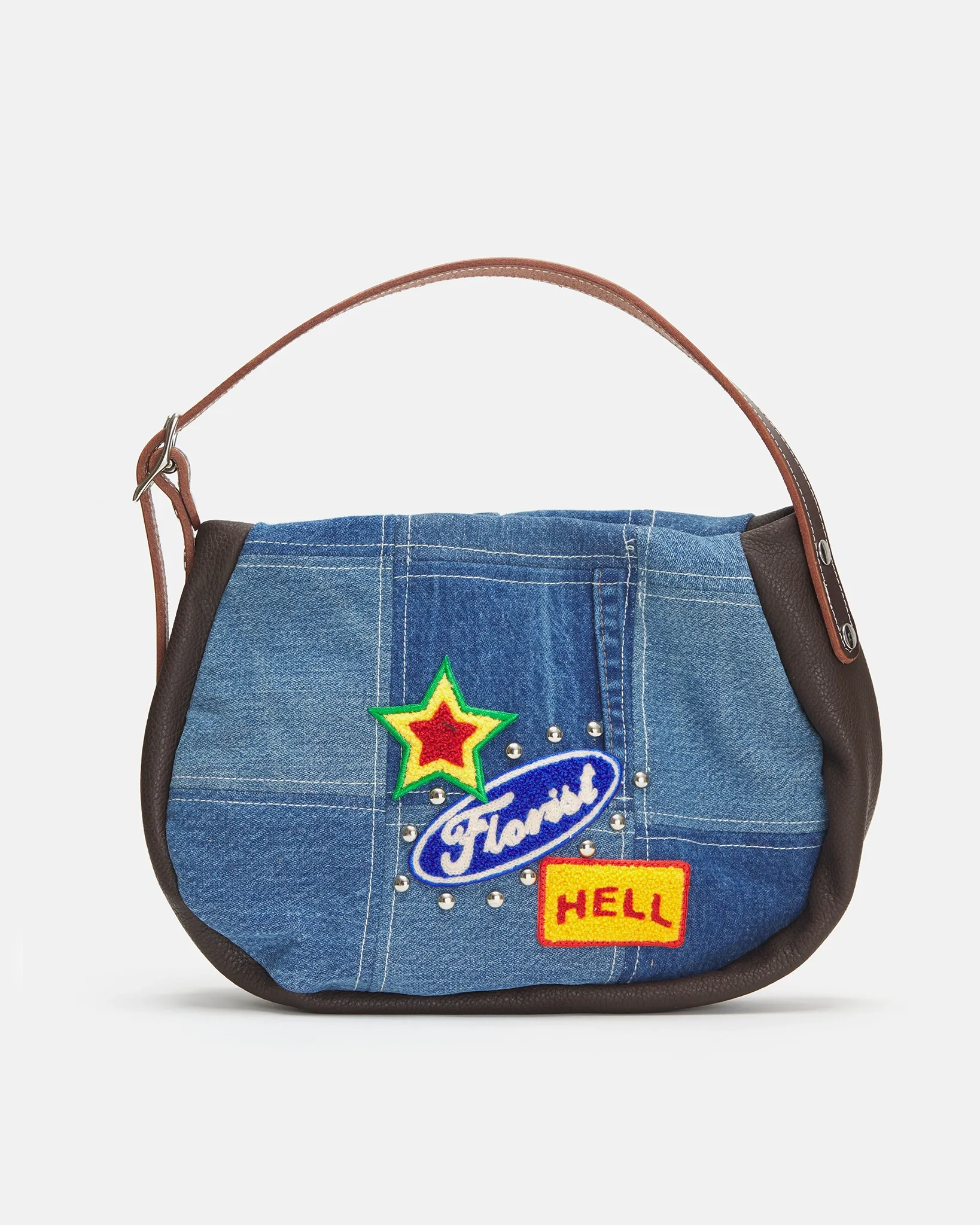 Denim Patch Shell Bag