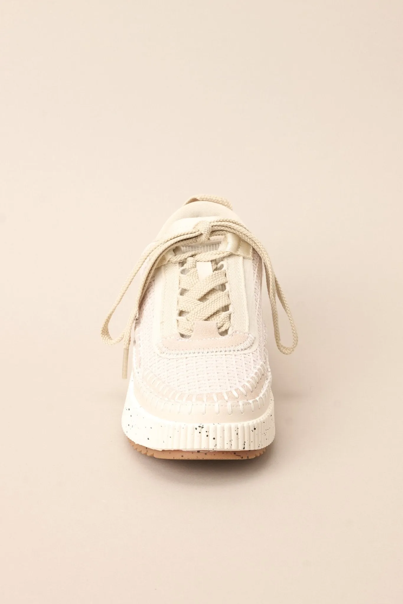 Dig In Your Heels Beige Platform Sneakers