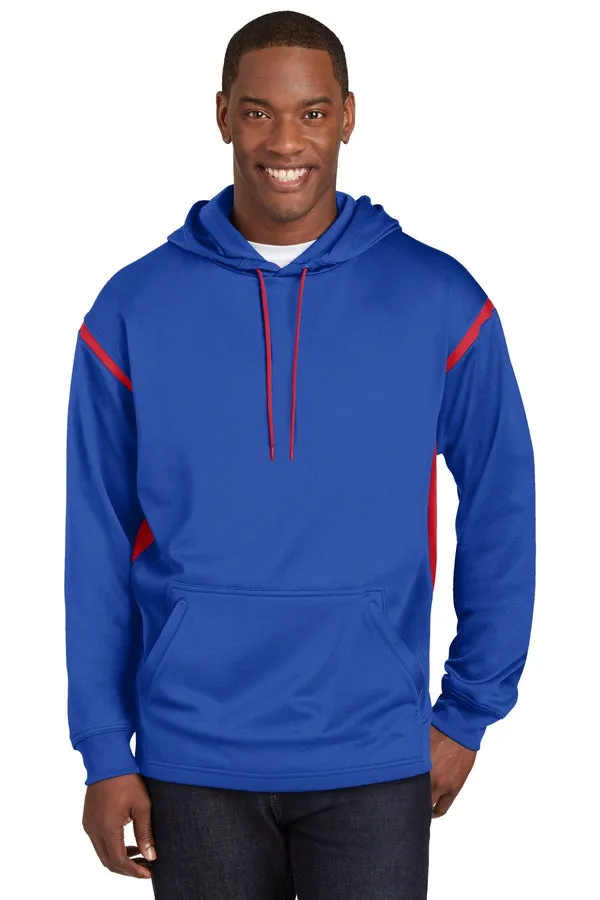 DISCONTINUED  Sport-Tek ®  Tall Tech Fleece Colorblock  Hooded Sweatshirt. TST246