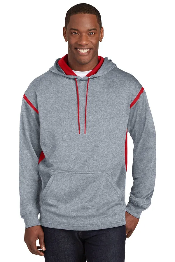 DISCONTINUED  Sport-Tek ®  Tall Tech Fleece Colorblock  Hooded Sweatshirt. TST246
