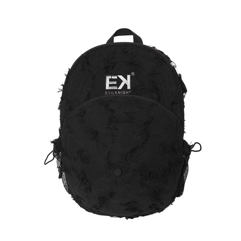 Distressed Baseball Cap Shape Backpack