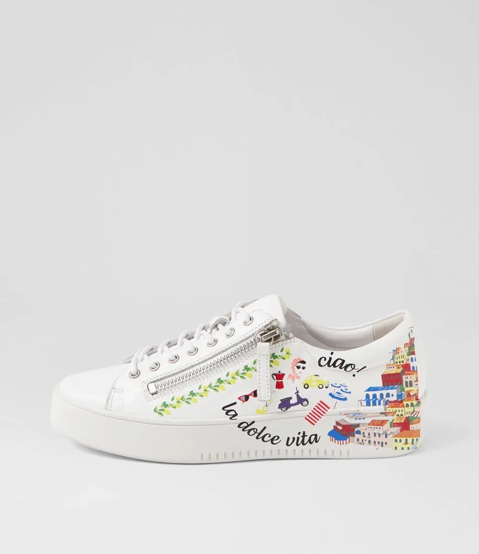 DJANGO & JULIETTE Longview White Multi Sneakers