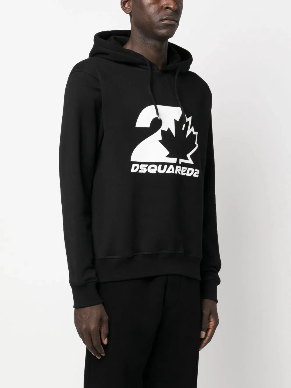Dsquared2 logo-print cotton drawstring hoodie