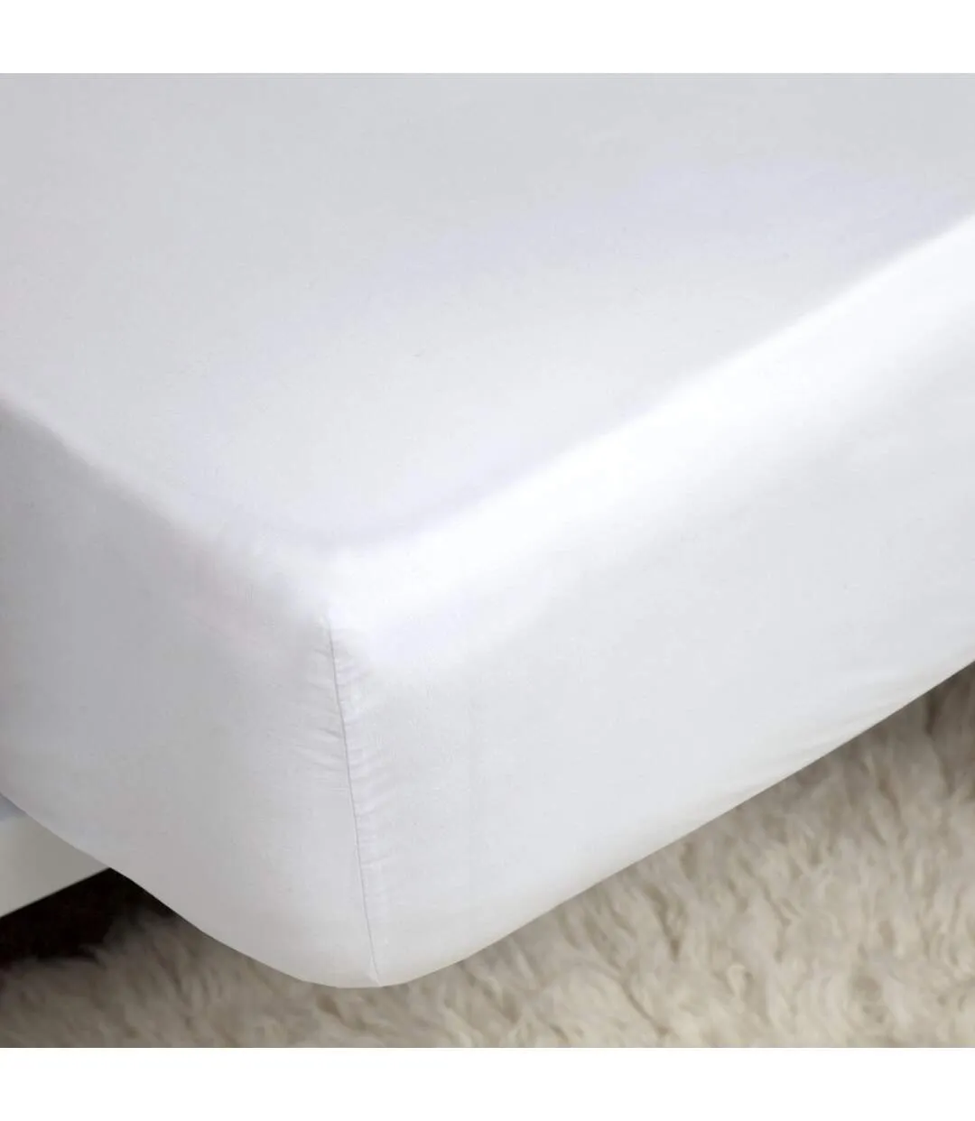 Easycare percale fitted sheet white Belledorm