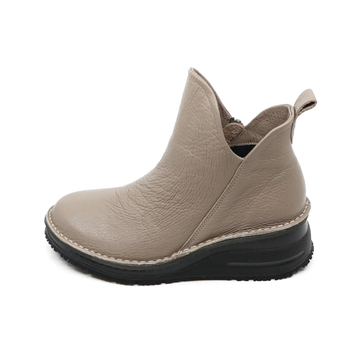 EWA Grey Anti Slip Wide Fit Short Boots