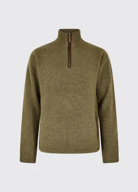 Feeney Zip Neck Sweater - Dusky Green