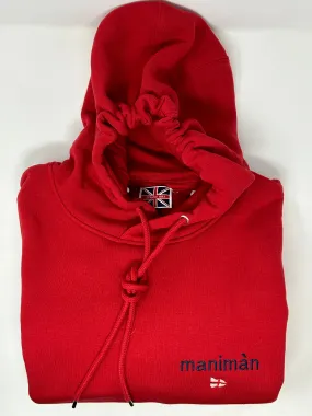 FELPA CON CAPPUCCIO  MANIMAN  col. ROSSO