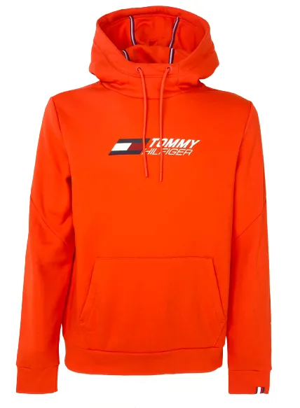 FELPA UOMO ARANCIO CON CAPPUCCIO