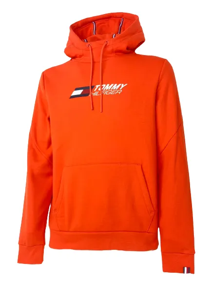FELPA UOMO ARANCIO CON CAPPUCCIO
