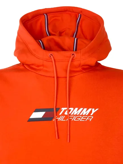 FELPA UOMO ARANCIO CON CAPPUCCIO