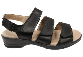 Flex & Go Renay Womens Comfortable Leather Sandals Made In Portugal