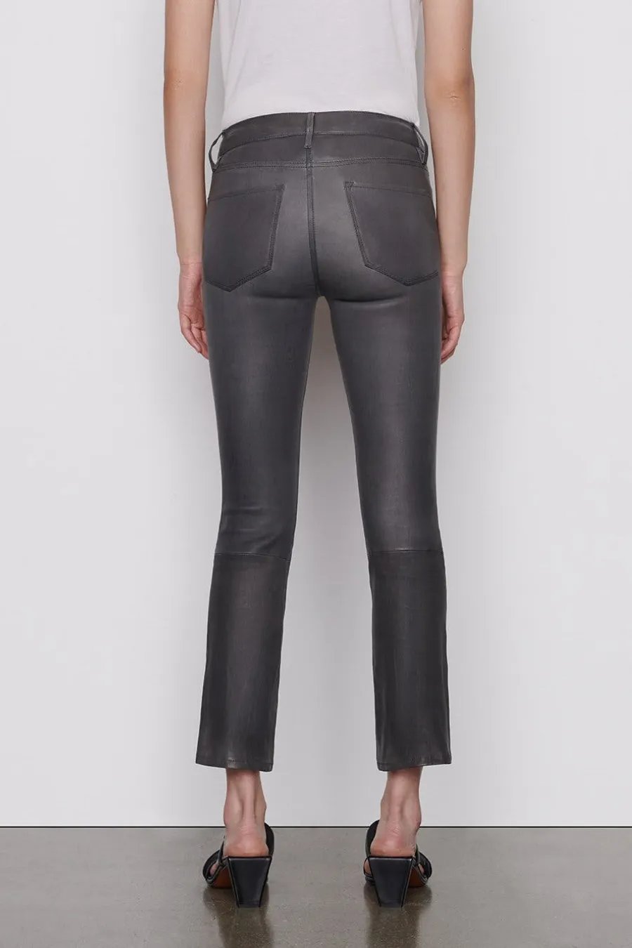 Frame Le Crop Mini Boot Leather Savile Grey