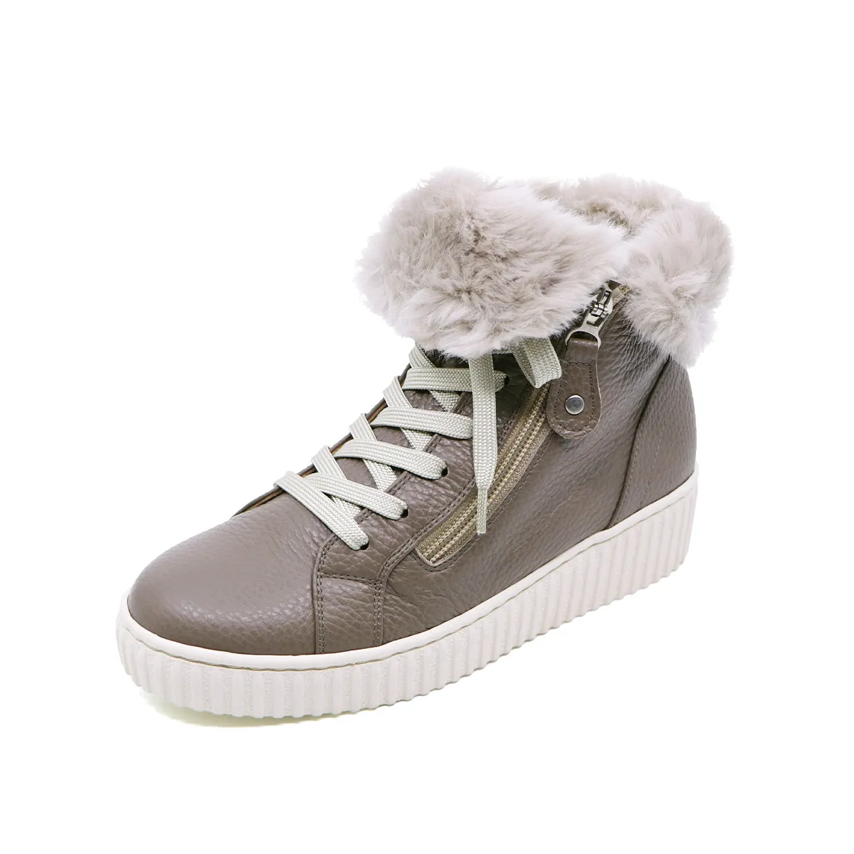 Fuyu Ivory Fur Sneaker Boots