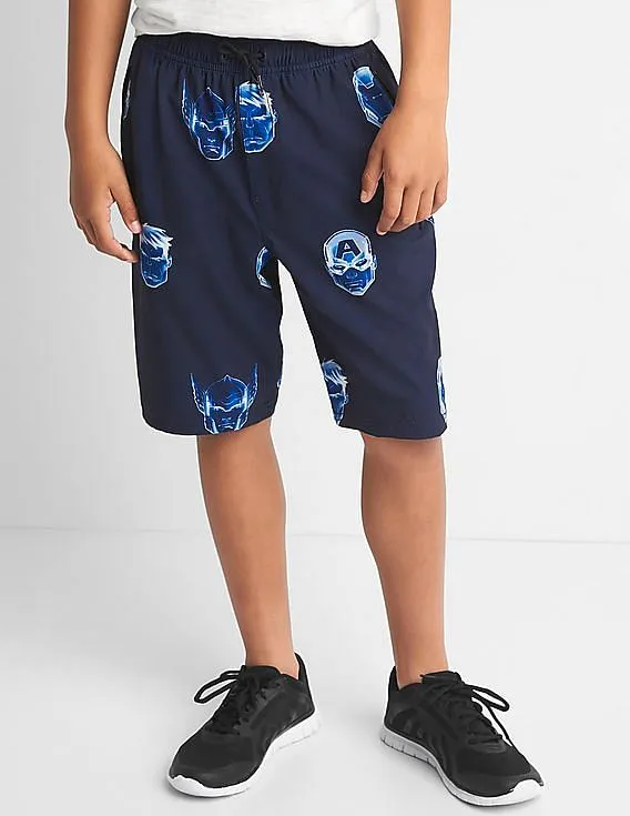 GAP Boys Blue Marvel© Tech Shorts