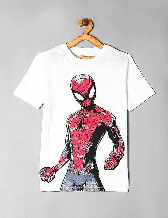 GAP Boys White Marvel© Print T-Shirt