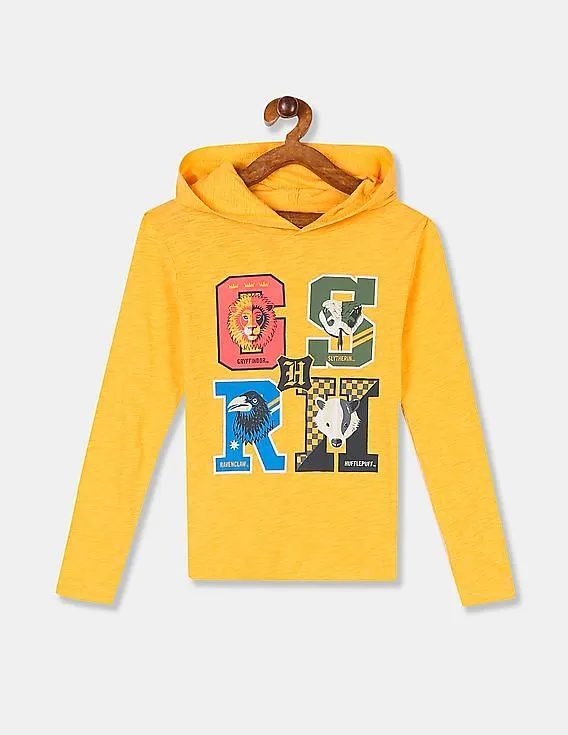 GAP Boys Yellow Warner Brothers Harry Potter Hoodie T-Shirt