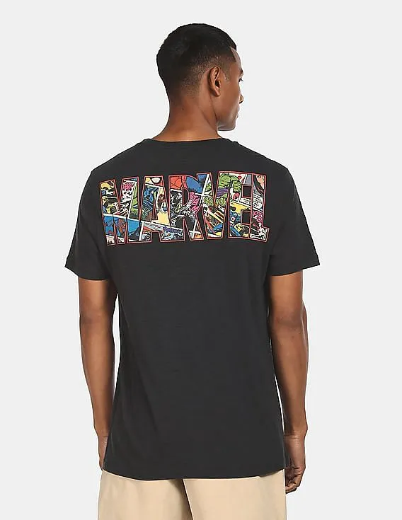 GAP Men Black Marvel© Graphic Pocket T-Shirt