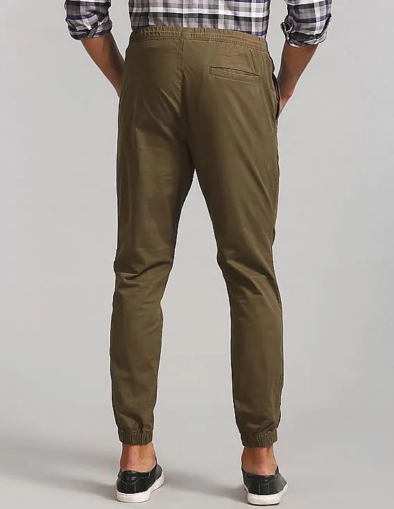 GAP Men Green Twill Joggers With GapFlex