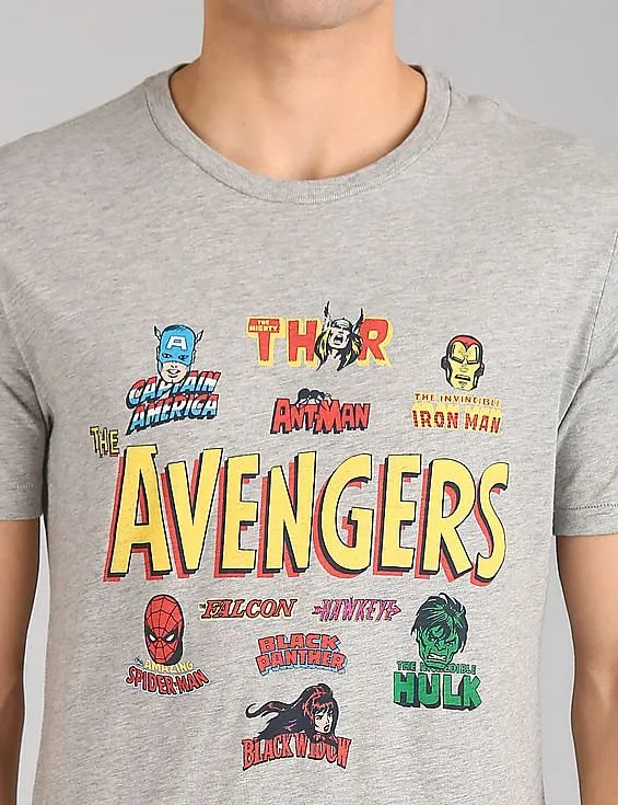 GAP Men Grey Marvel© Avengers Crewneck T-Shirt