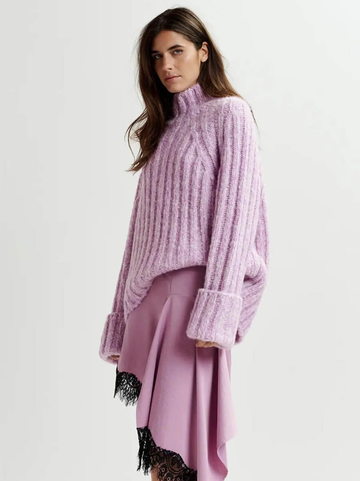 Genera Pullover - Mauve/Ecru