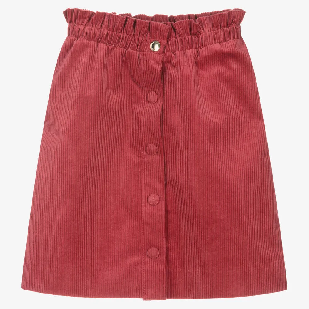 Girls Pink Corduroy Skirt 