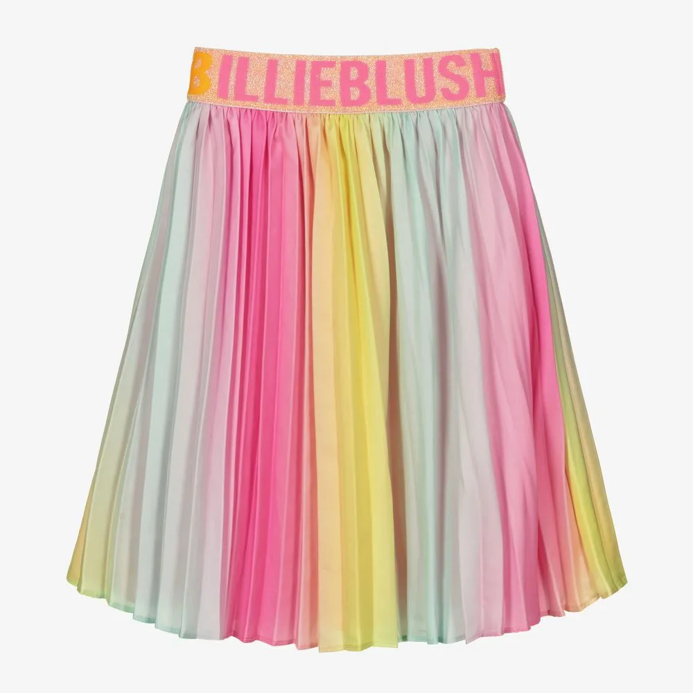 Girls Pink Pleated Skirt