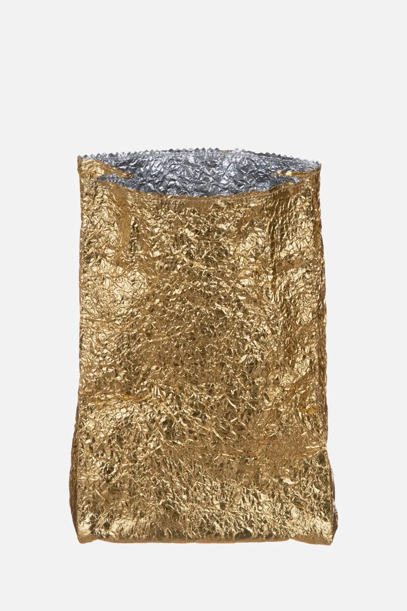 Gold Metalic Foil Lunch Bag