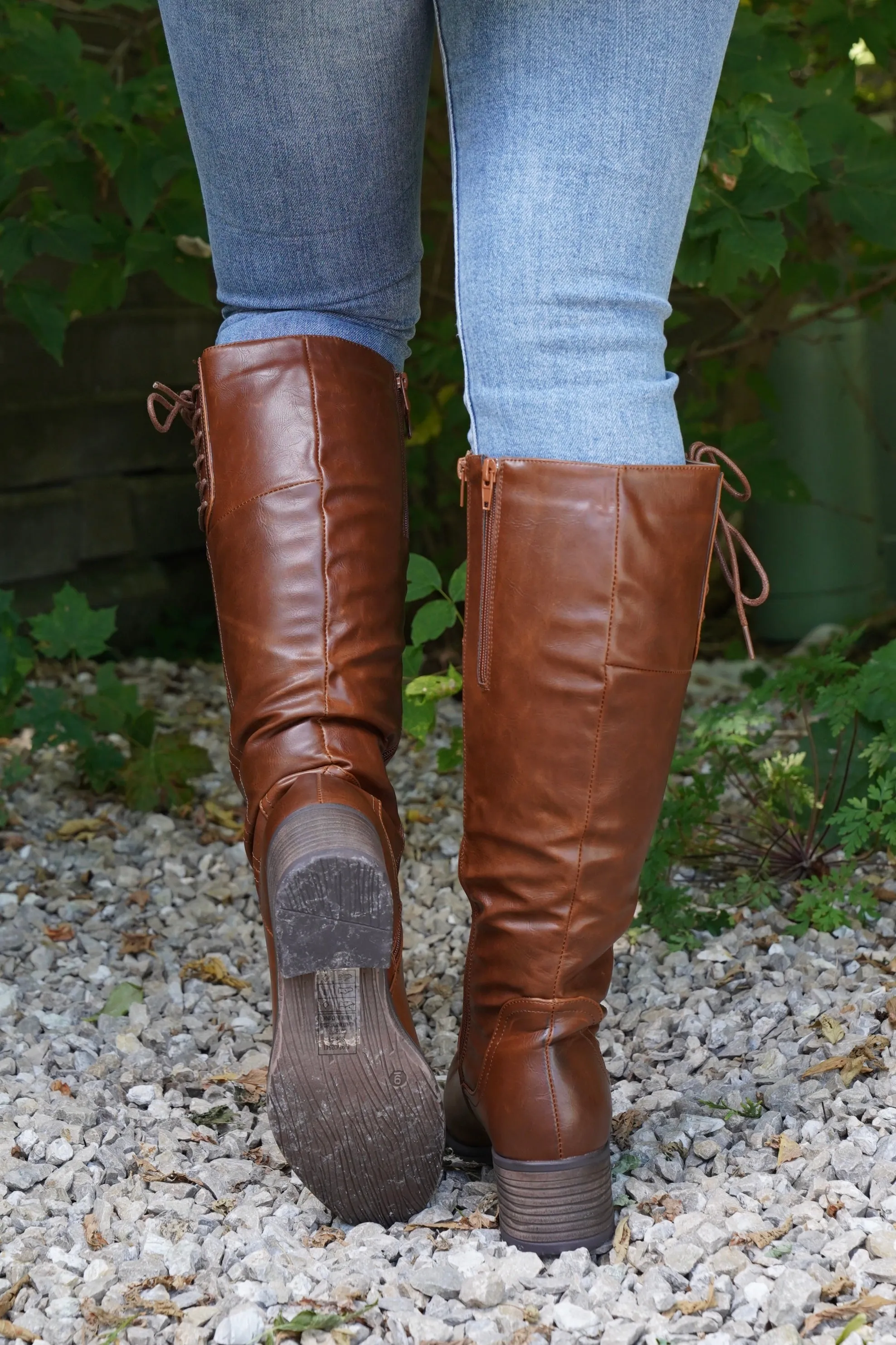 Gossip Side Tie Boot Cognac