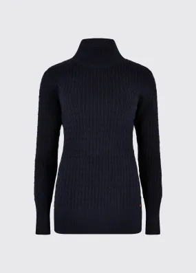 Hacketstown Funnel Neck Sweater - Navy