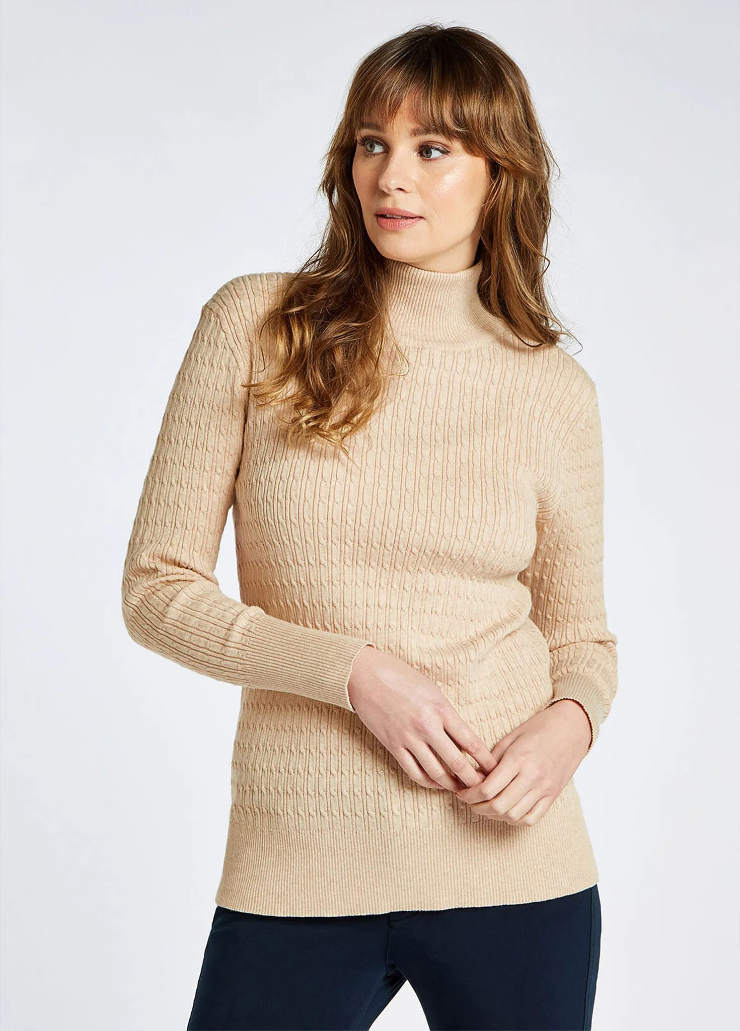 Hacketstown Funnel Neck Sweater - Oyster