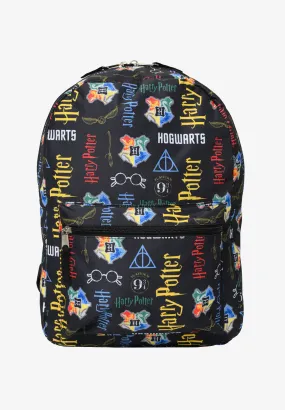 Harry Potter All-Over Print 16" Deluxe Nylon Backpack