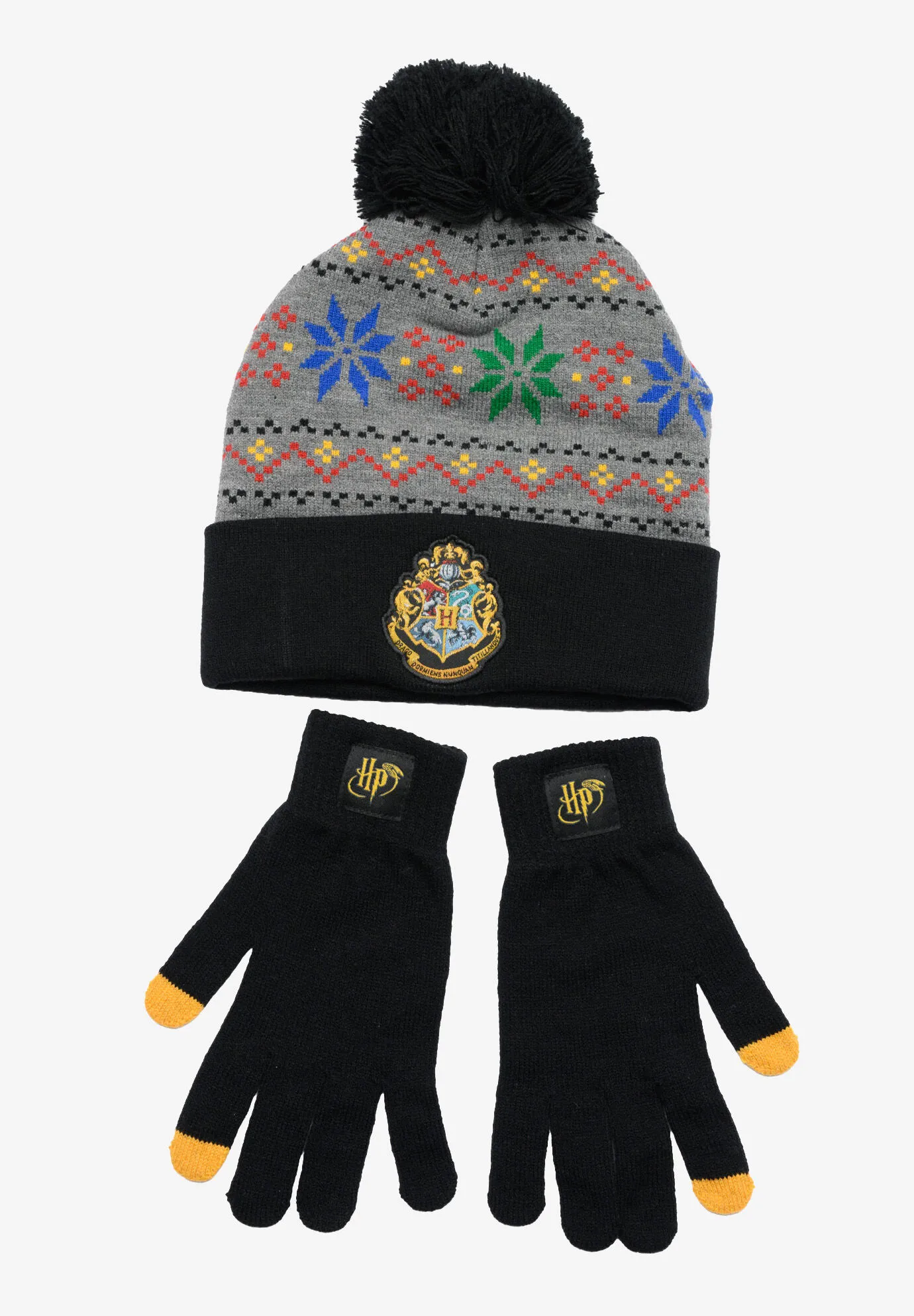 Harry Potter Beanie Hat With Gloves Touch Screen Knit Hogwarts Set