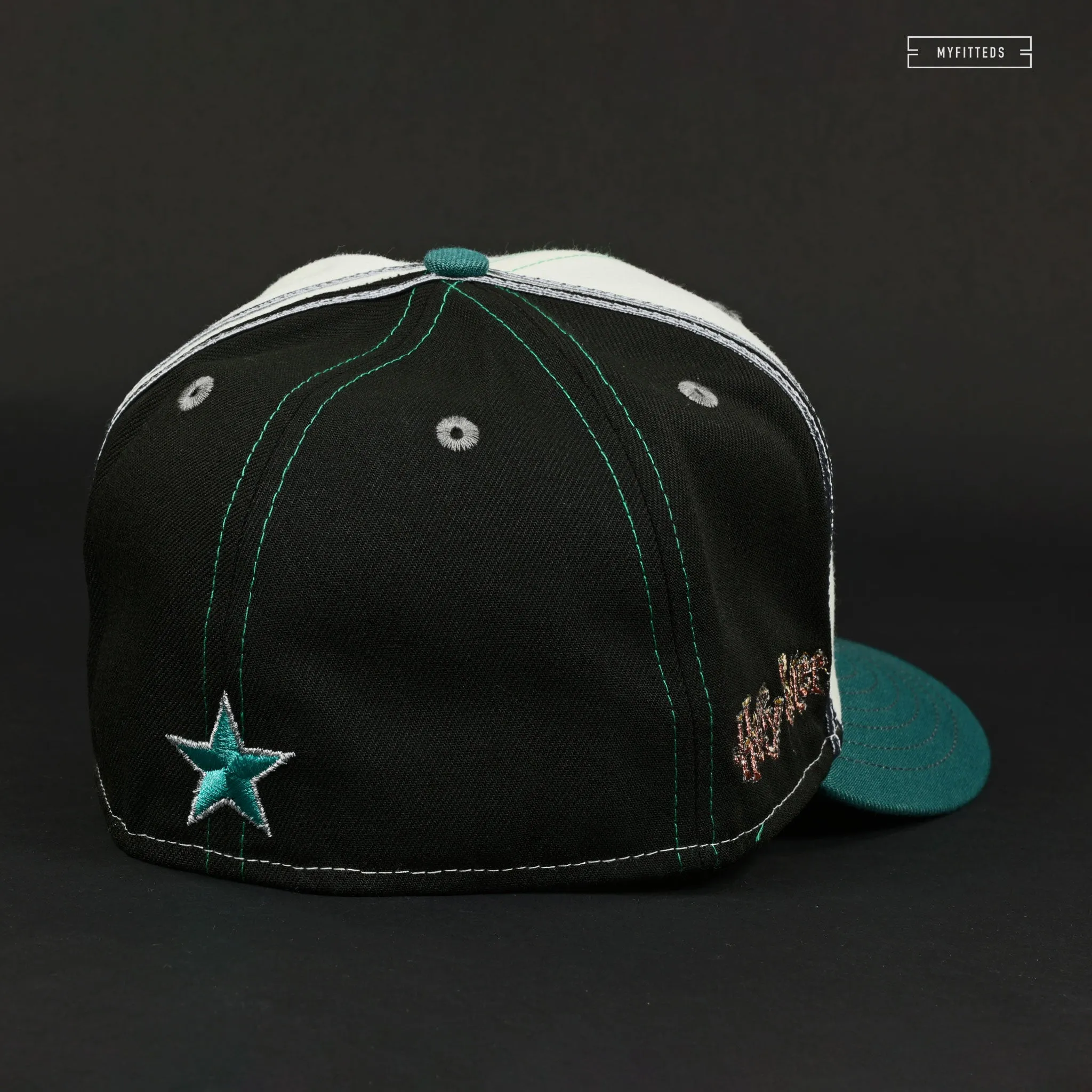 HARRY POTTER HOGWARTS HOUSE SLYTHERIN DIAGONAL BLOCK NEW ERA FITTED CAP