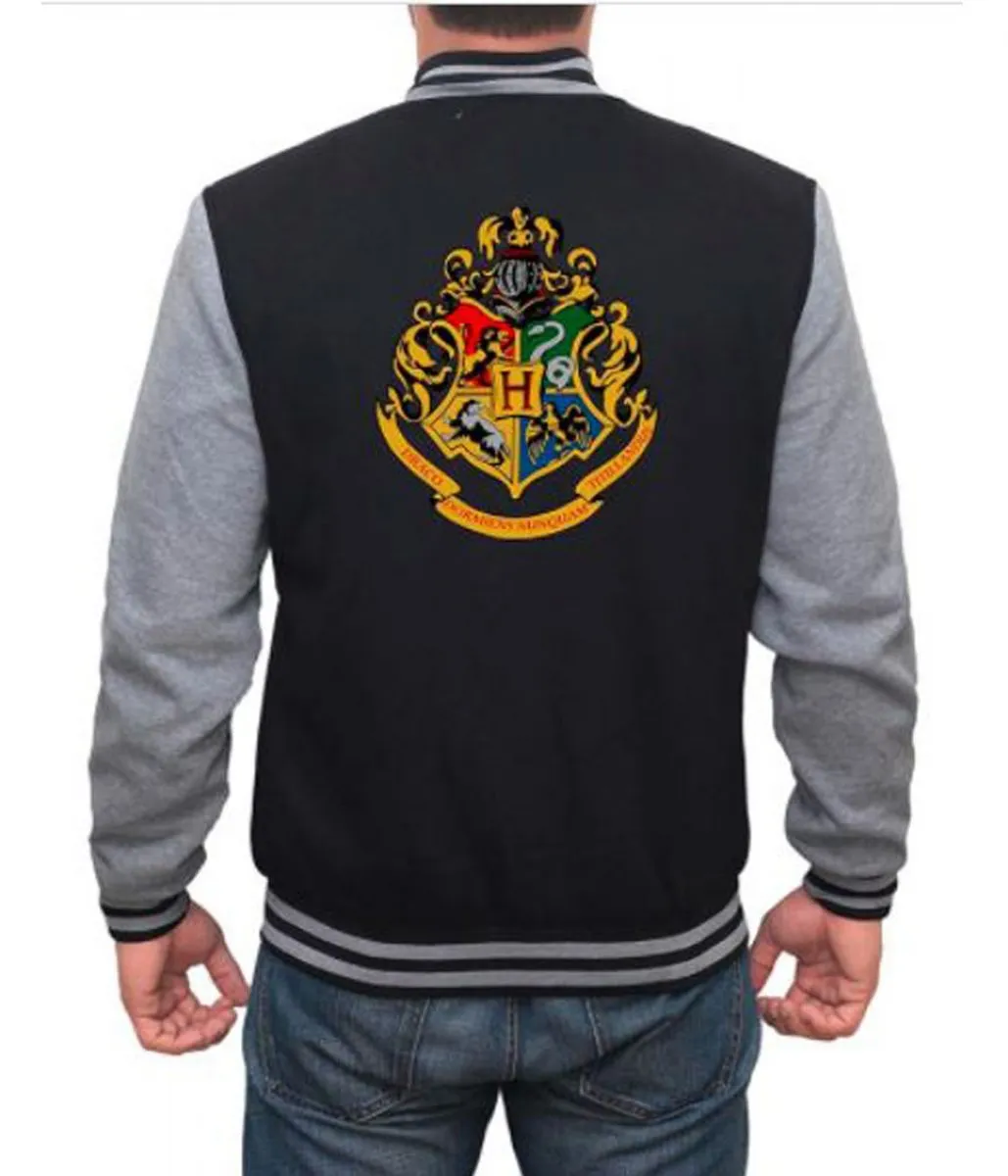 Harry Potter Hogwarts Varsity Black and Grey Jacket