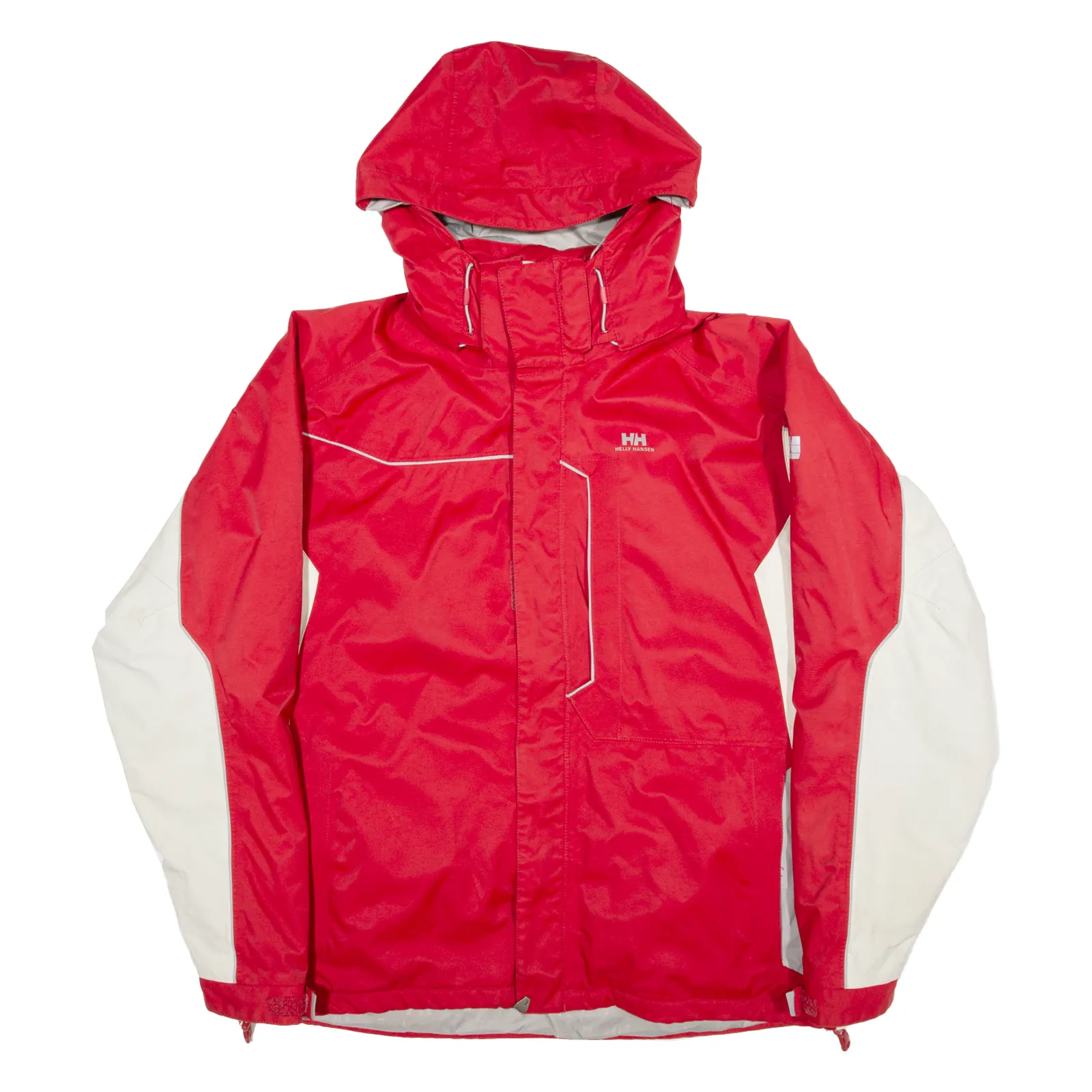 HELLY HANSEN Mesh Lined Insulated Mens Jacket Red Hooded XL