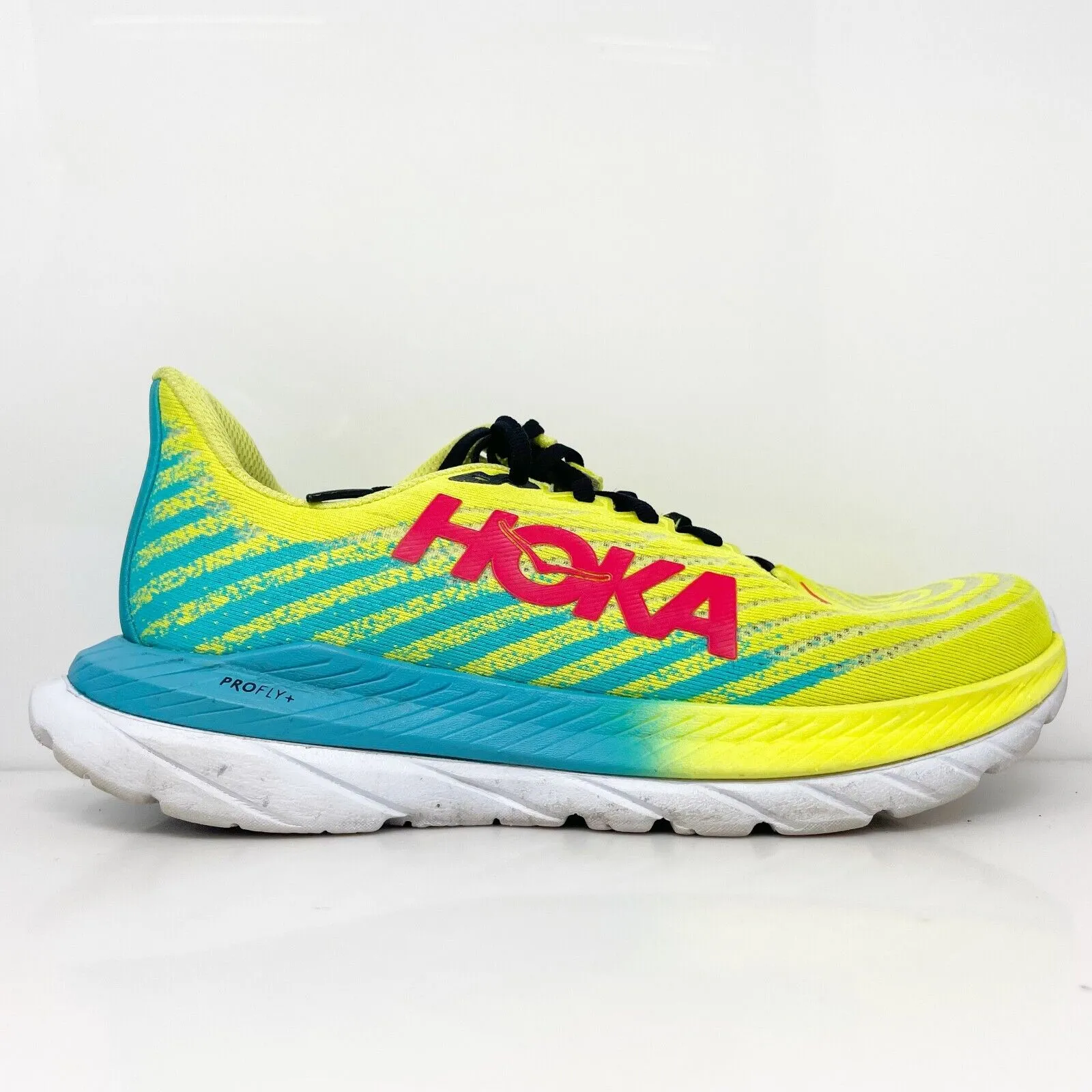 Hoka One One Womens Mach 5 1127894 EPSB Yellow Running Shoes Sneakers Size 9 B