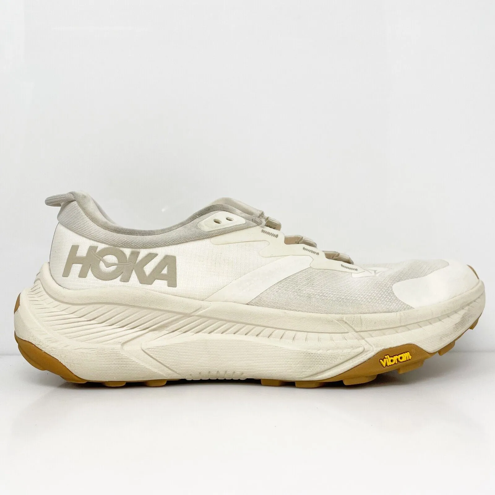 Hoka One One Womens Transport 1123154 EEGG Beige Running Shoes Sneakers Sz 8.5 B