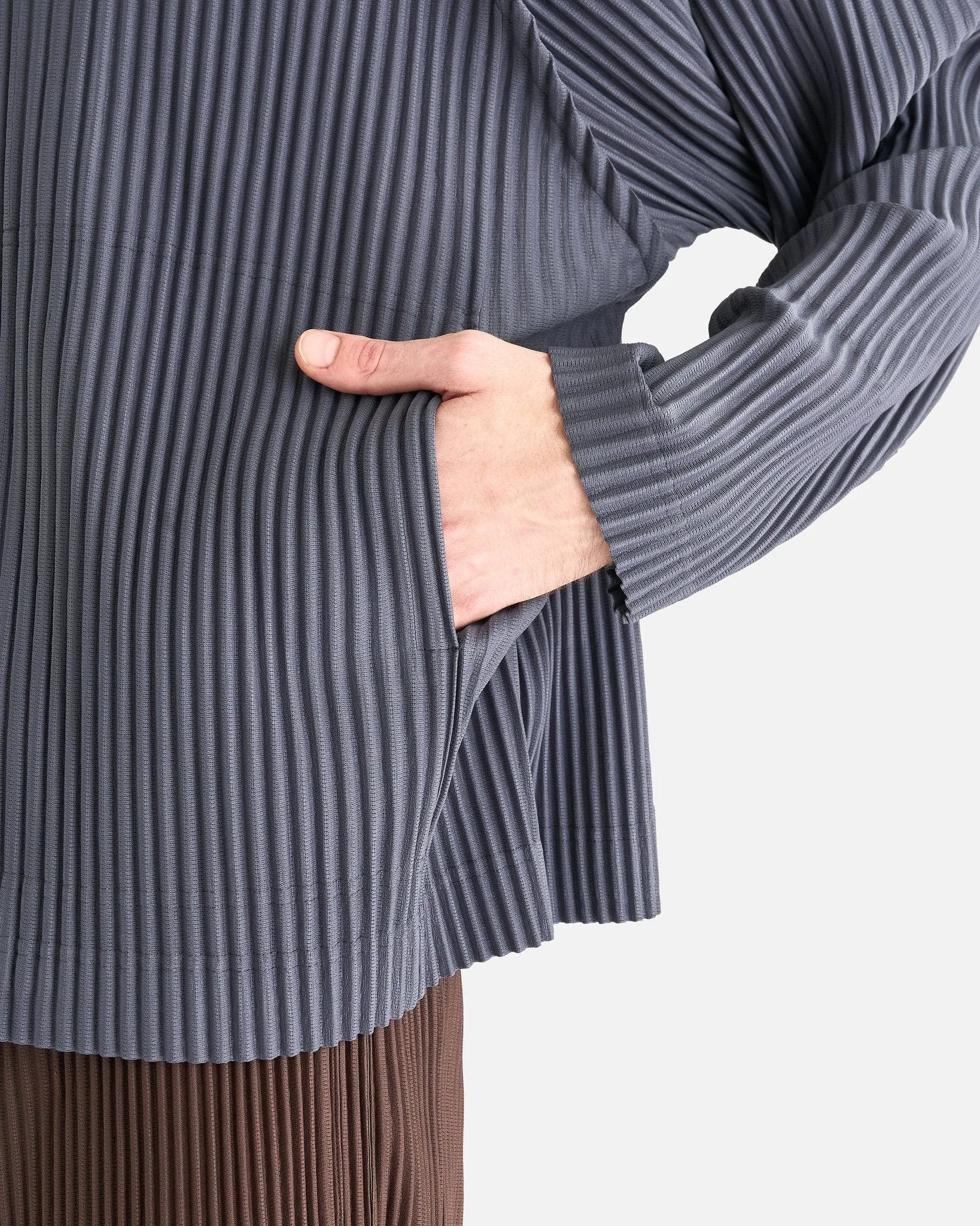 Homme Plissé Issey Miyake MC October Jacket in Slate Gray