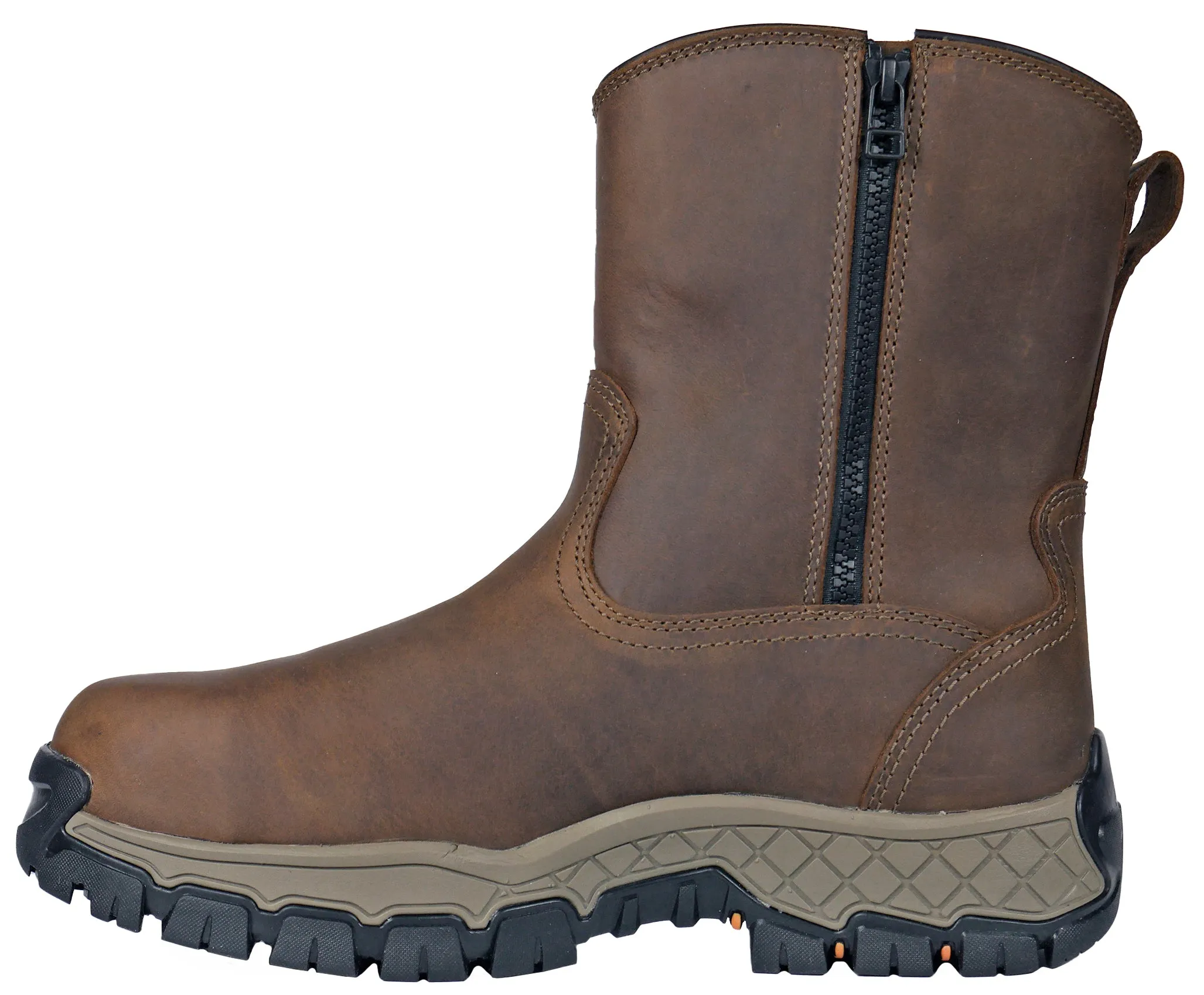 Hoss Boot 84012 Men's Recon 8 Composite Safety Toe Waterproof Side Zipper Wellington Work Boot