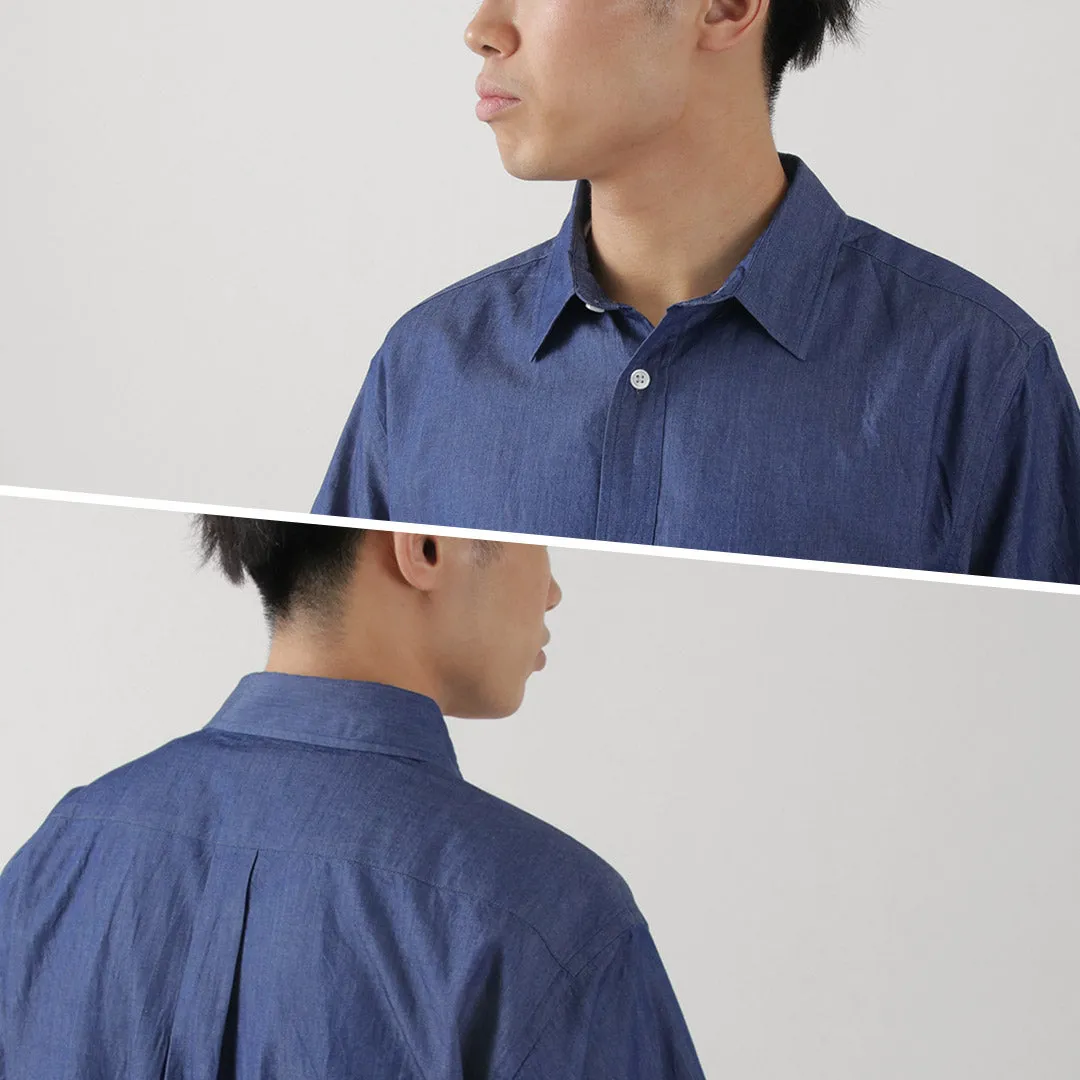 JAPAN BLUE JEANS（ジャパンブルージーンズ） 3ozデニム ショートスリーブシャツ / メンズ 半袖 レギュラーカラー 日本製 3oz Denim S/S Shirt